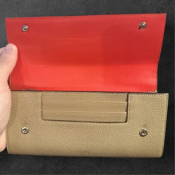 Céline Paris Beige Leather Wallet Chain Shoulder Bag - Picture 5 of 17